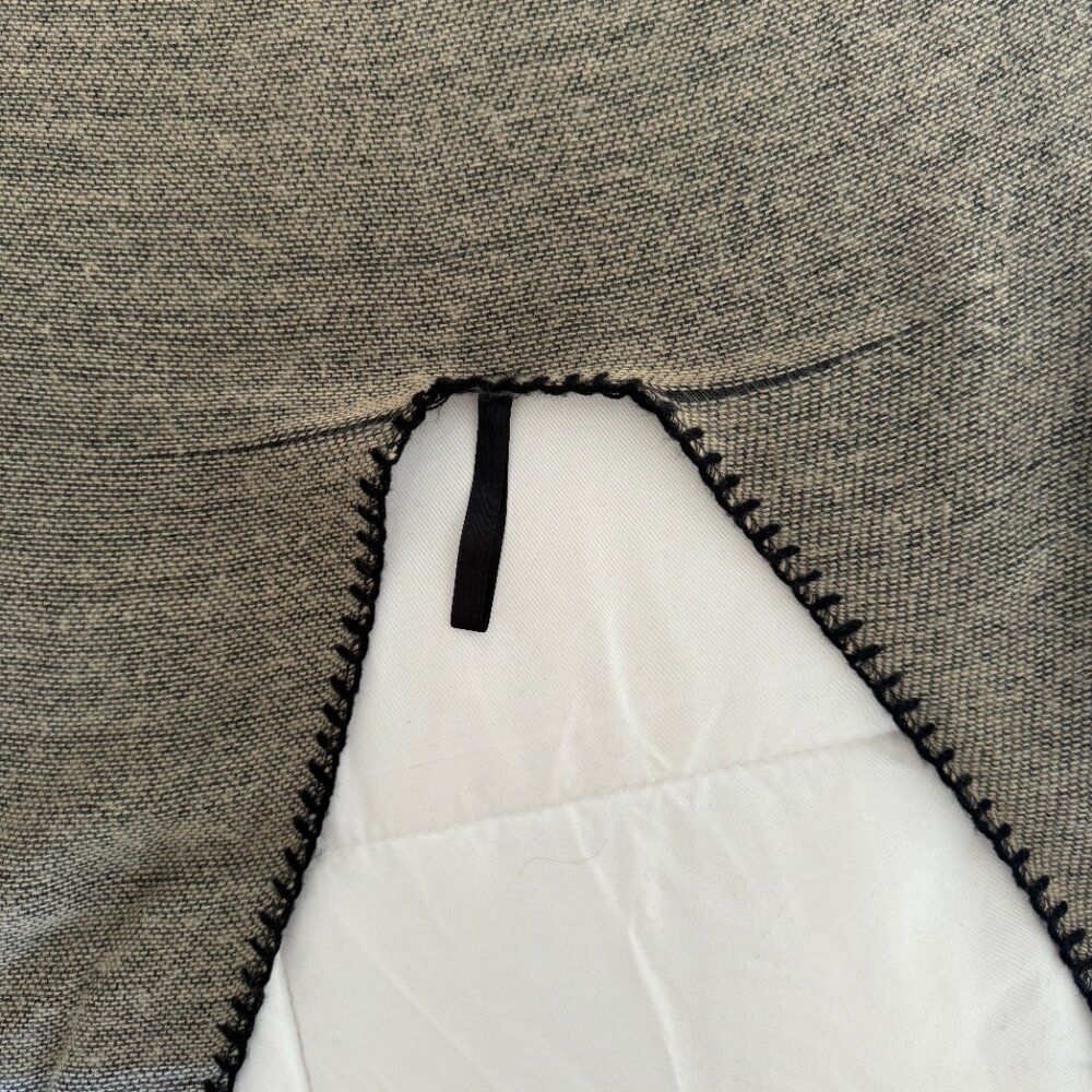 EUC Black, Gray, Brown and Tan Wool Drape Poncho - Picture 5 of 5